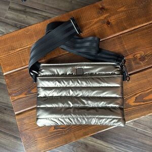 Think Royln Bum Bag 2.0 Pyrite bronze crossbody puffer purse